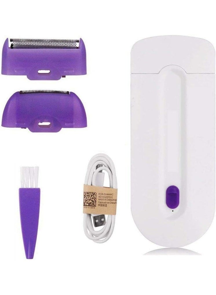 فينيشنج تاتش ماكينة حلاقة ليزر محمولة للنساء - جهاز إزالة شعر غير مؤلم بتقنية استشعار الضوء الذكية، قابلة لإعادة الشحن، تتضمن فرشاة تنظيف، مناسبة لجميع مناطق الجسم - Image 1